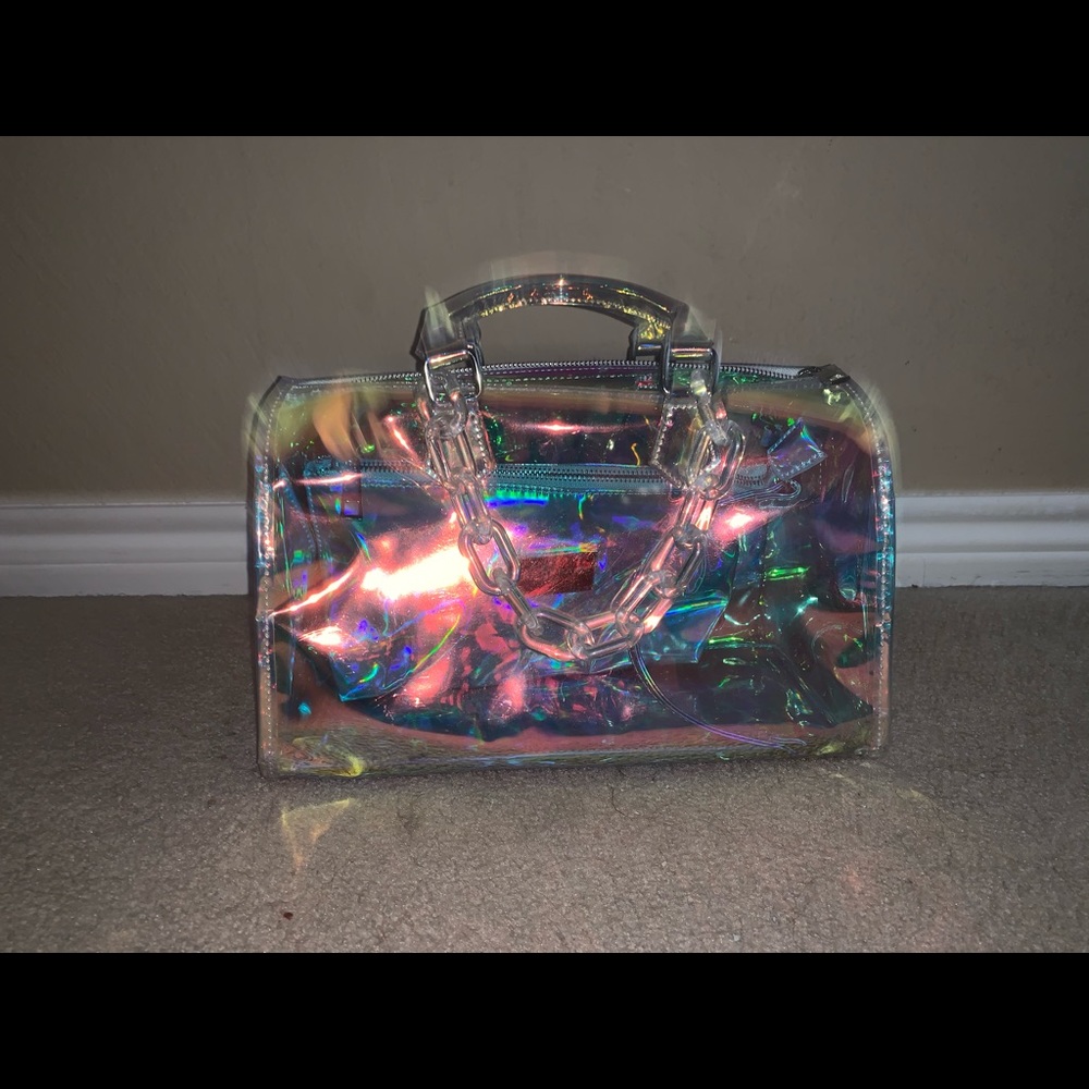 Nordstrom Translucent Iridescent Barrel Bag